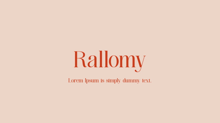 Rallomy Font