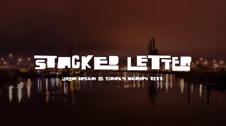 Stacked Letter Font