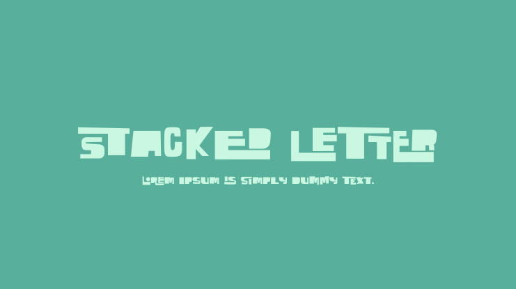 Stacked Letter Font