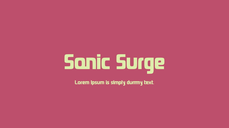 Sonic Surge Font