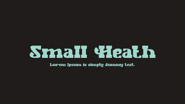 Small Heath Font