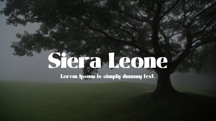 Siera Leone Font