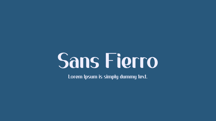 Sans Fierro Font