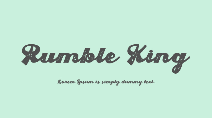 Rumble King Font