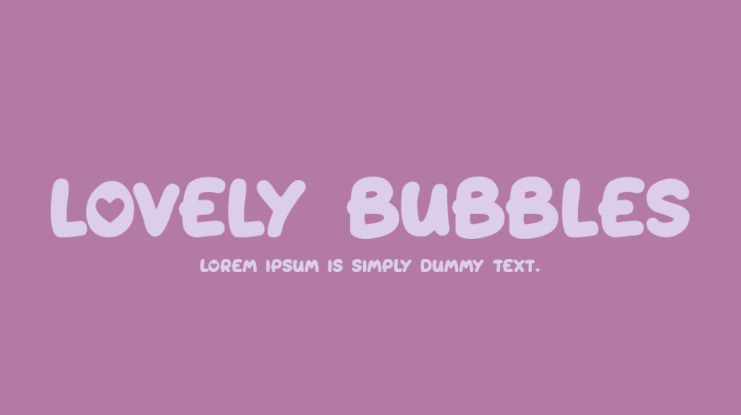 Lovely Bubbles Font Family