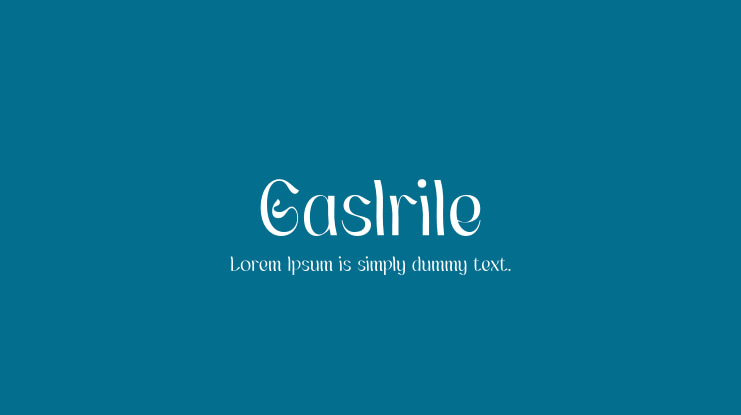 Gaslrile Font