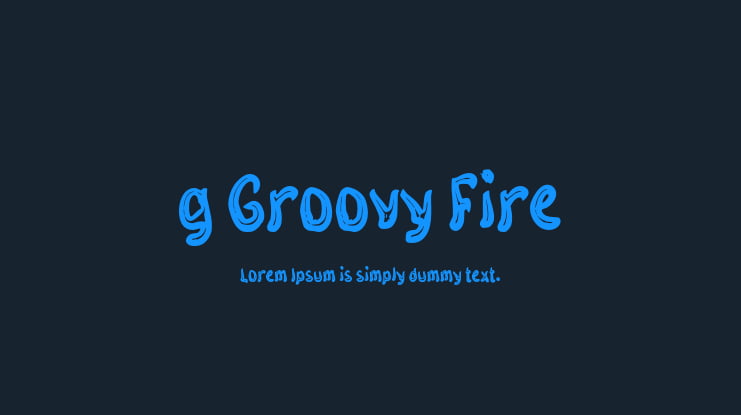 g Groovy Fire Font