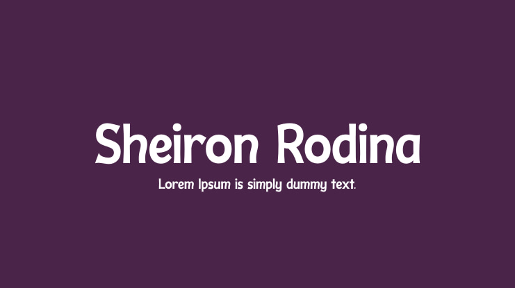 Sheiron Rodina Font