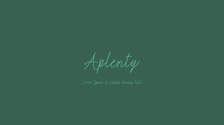 Aplenty Font