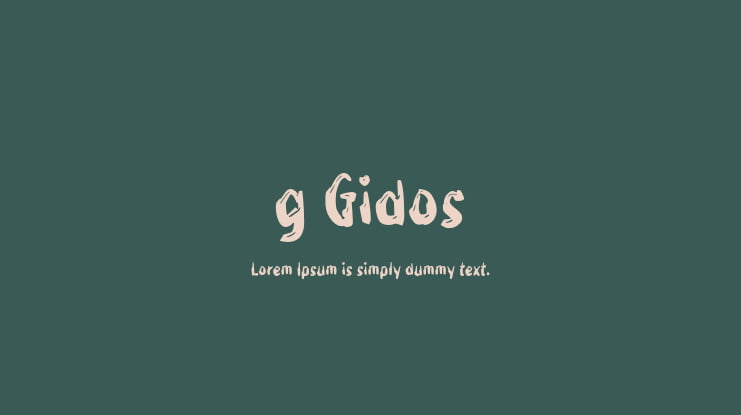 g Gidos Font