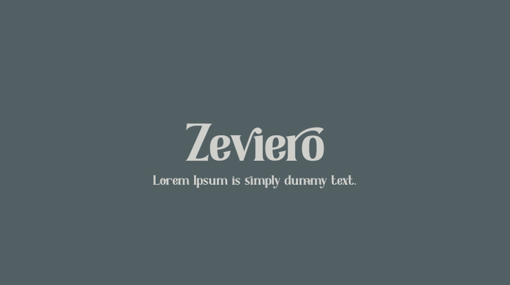 Zeviero Font