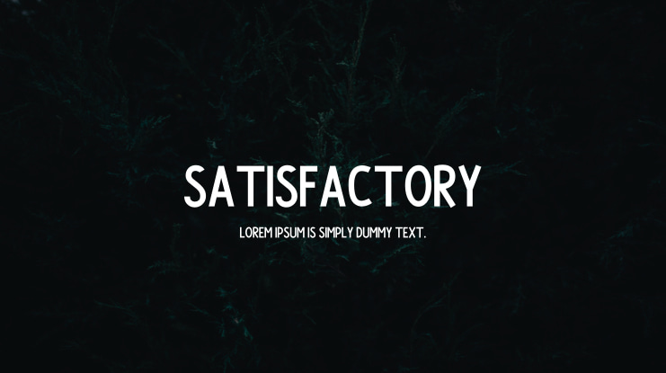 Satisfactory Font Family