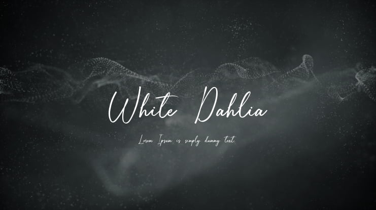 White Dahlia Font