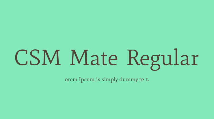 AOQCSM+Mate-Regular Font