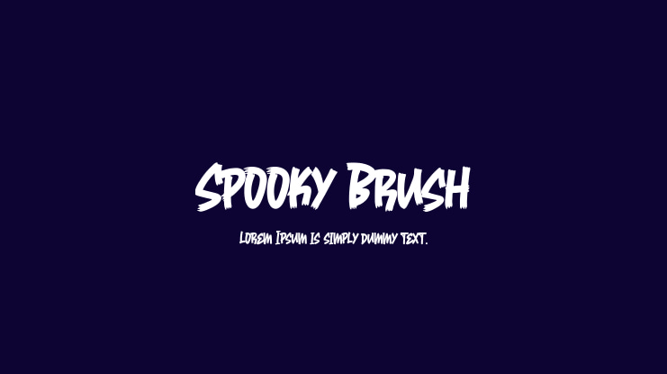 Spooky Brush Font