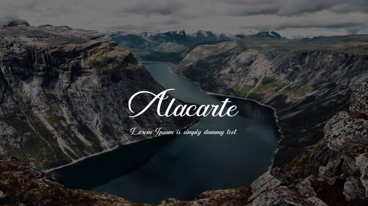 Alacarte Font