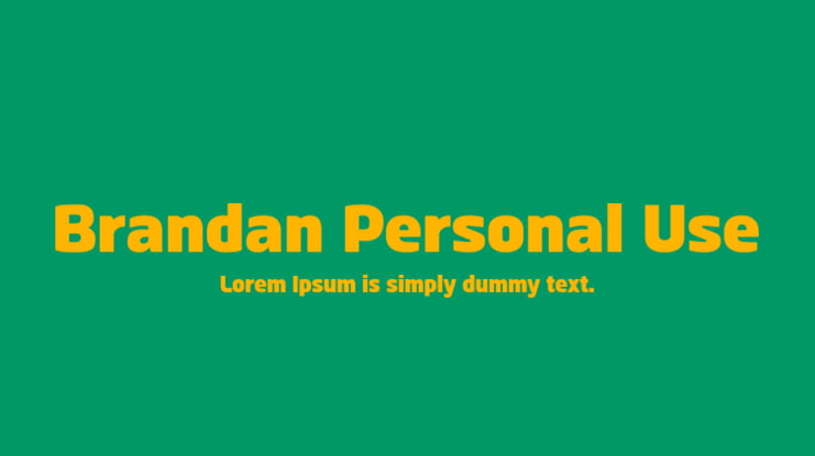 Brandan Personal Use Font