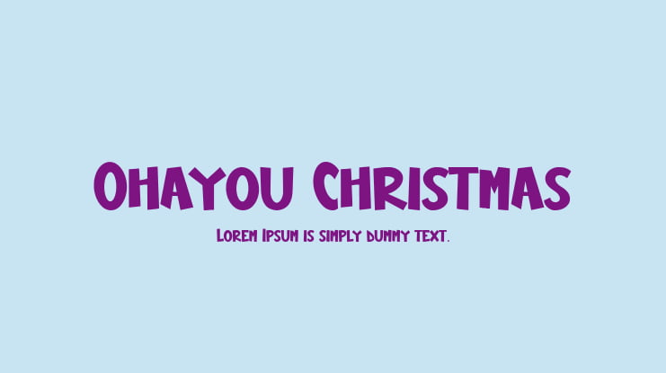 Ohayou Christmas Font