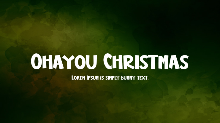 Ohayou Christmas Font