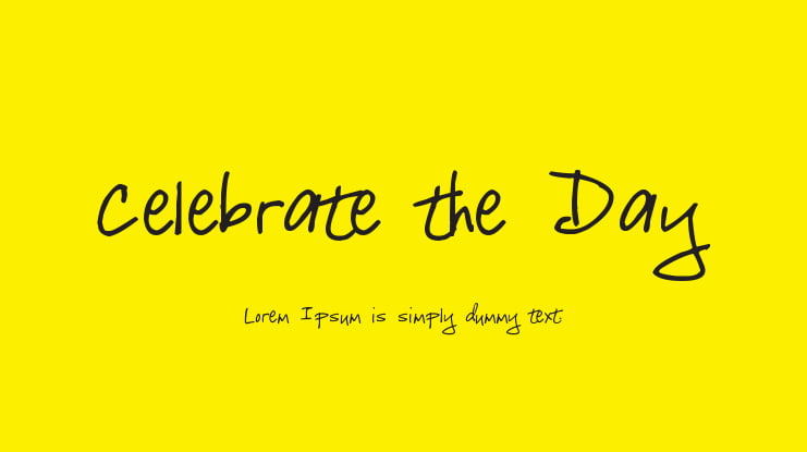Celebrate the Day Font