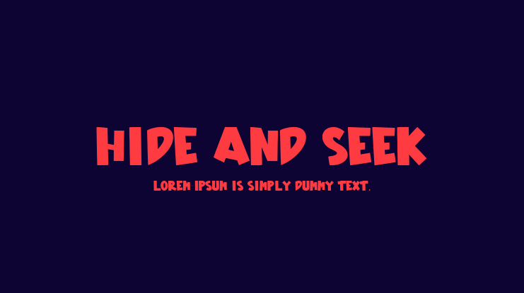 Hide And Seek Font