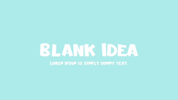Blank Idea Font