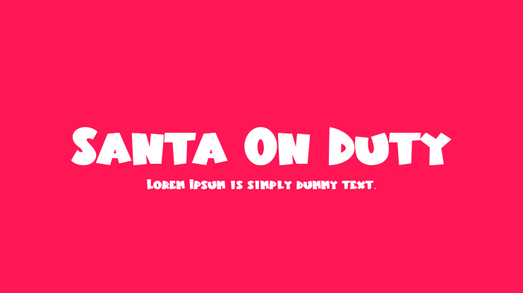 Santa On Duty Font