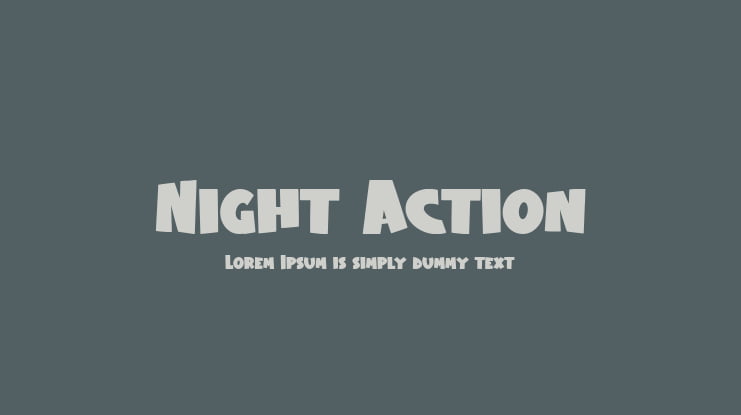 Night Action Font