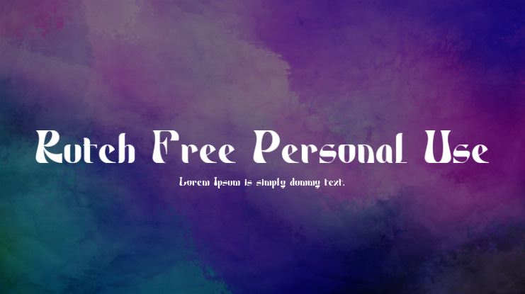 Rutch Free Personal Use Font