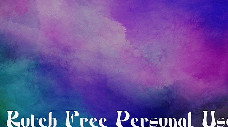 Rutch Free Personal Use Font