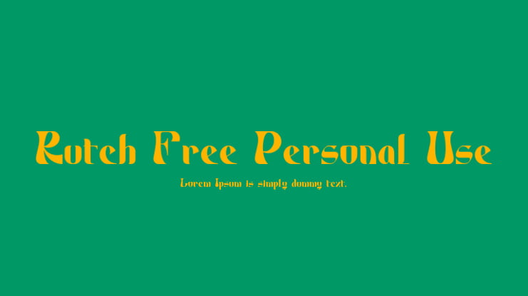 Rutch Free Personal Use Font