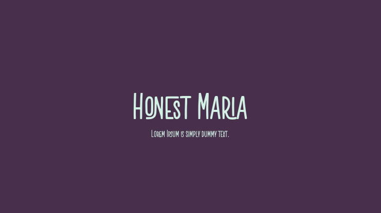 Honest Maria Font