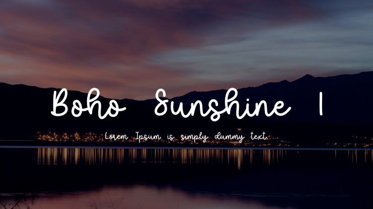Boho Sunshine 1 Font Family