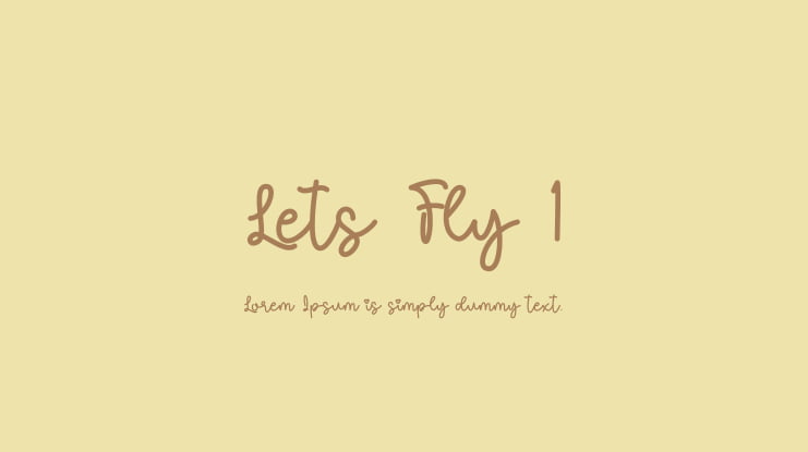 Lets Fly 1 Font Family