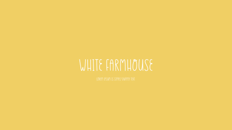 White Farmhouse Font