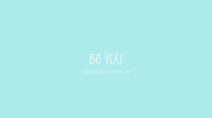 Be You Font Family