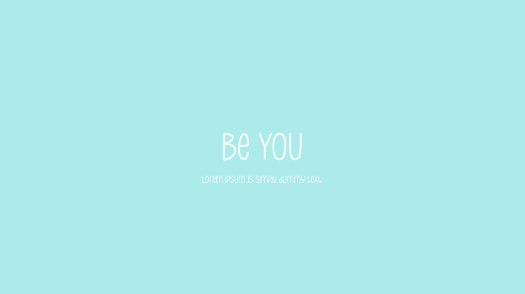 Be You Font Family