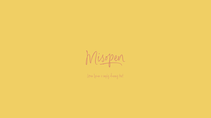 Misopen Font