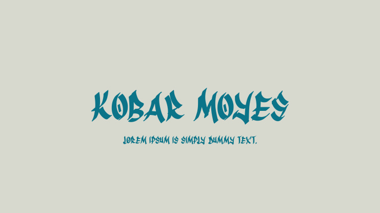 Kobar Moyes Font