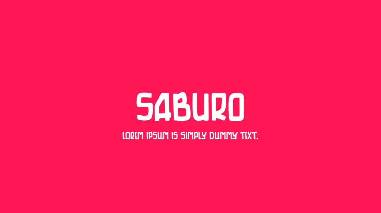 Saburo Font