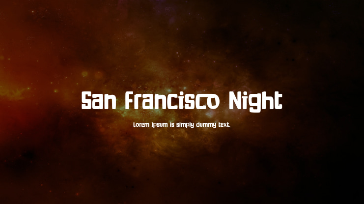 San Francisco Night Font