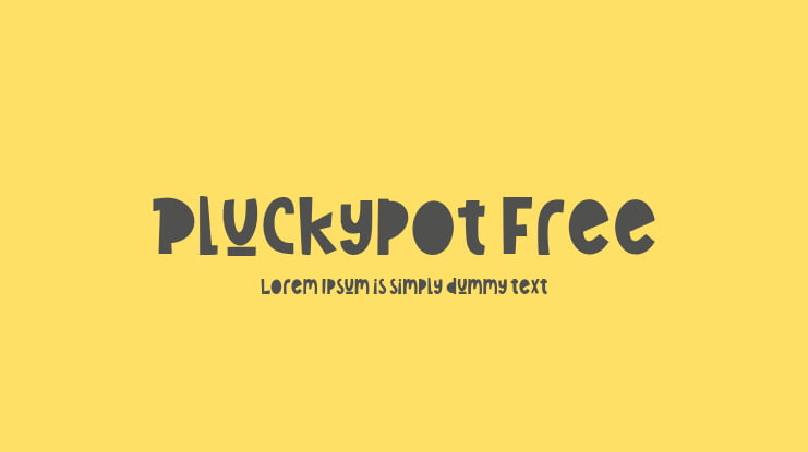 Pluckypot Free Font