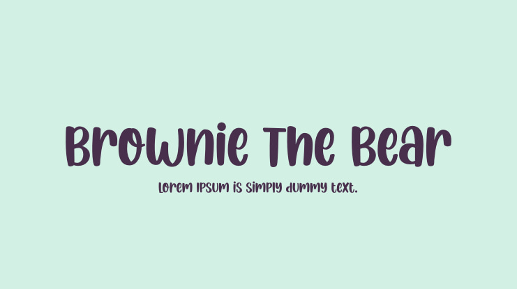 Brownie The Bear Font