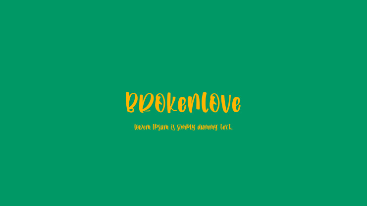 Brokenlove Font