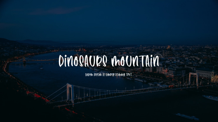 Dinosaurs Mountain Font