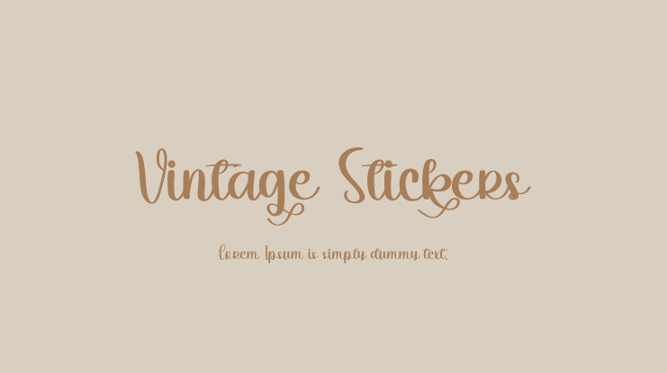 Vintage Stickers Font