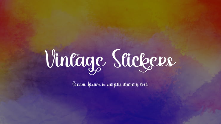 Vintage Stickers Font