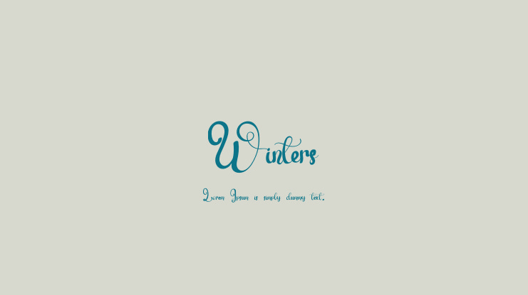 Winters Font