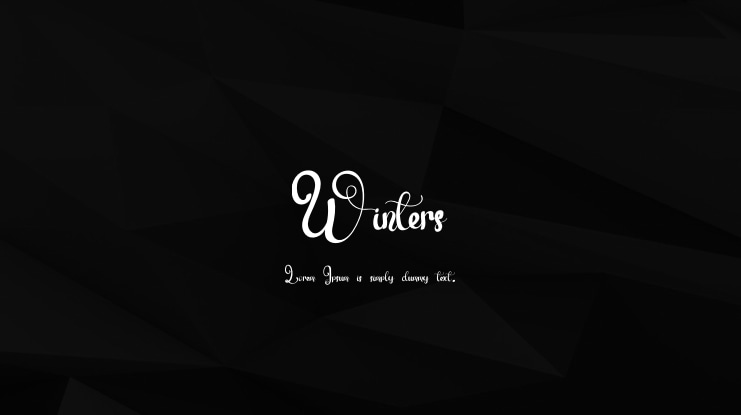 Winters Font