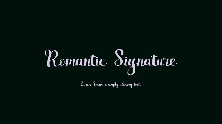 Romantic Signature Font